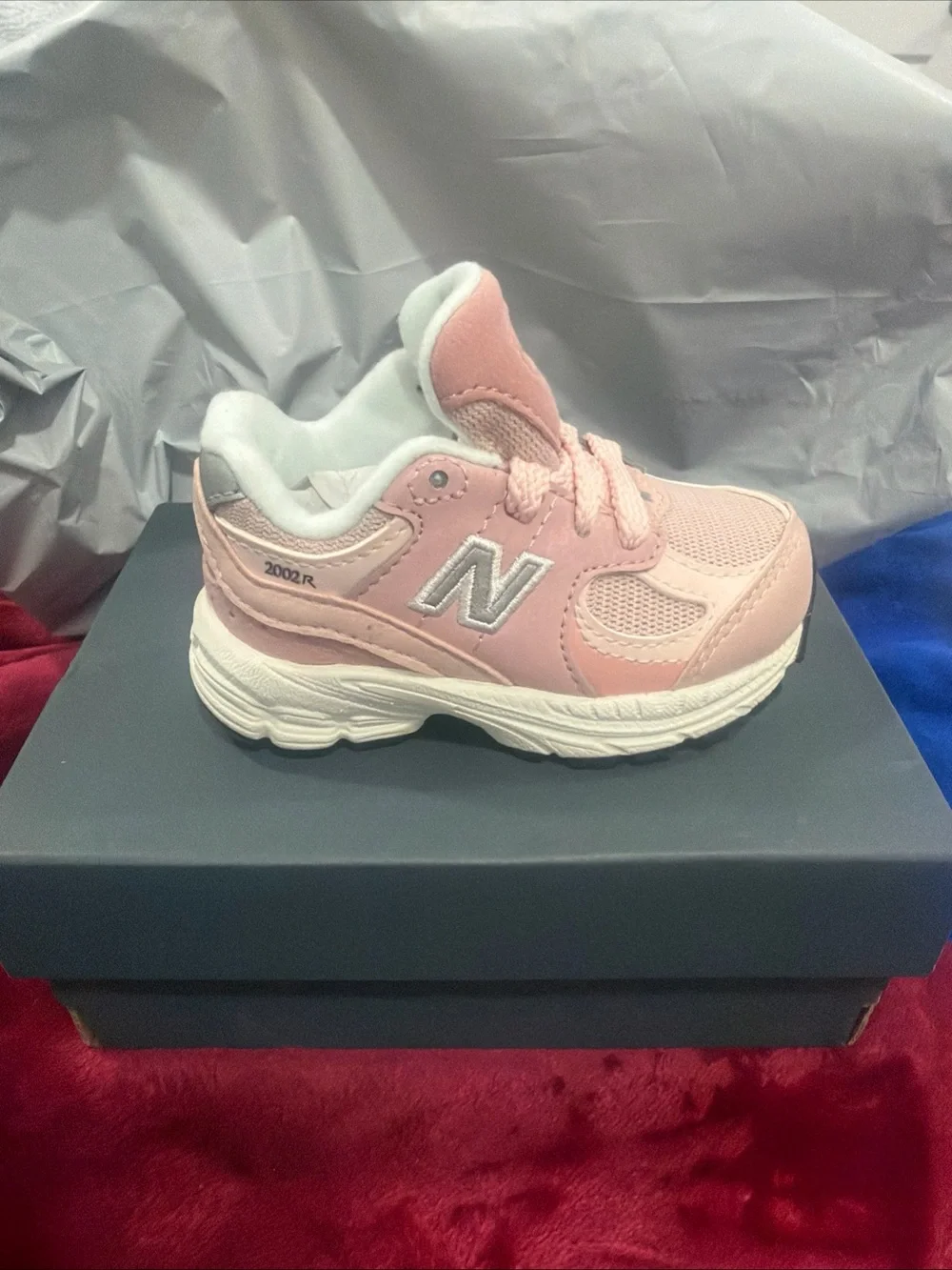 New Balance Kids Pink Mesh & Suede Sneakers